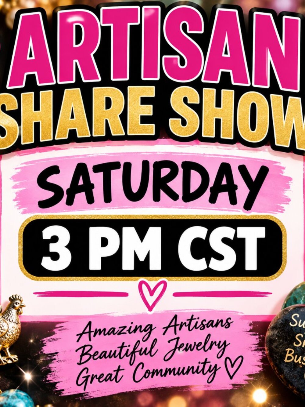 October 3rd 3 PM ARTISAN MONTHY JEWELRY SUPPORT SHOW - Picture 2 of 10